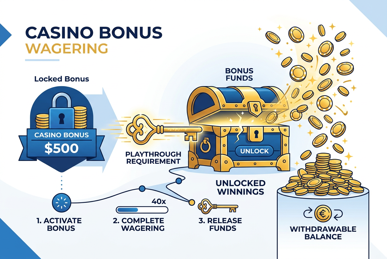 Mechanika obrotu bonusem wagering w kasynie online