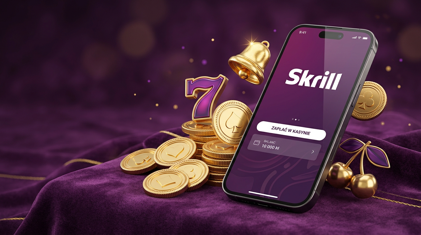 Ilustracja przedstawiająca płatności Skrill w kasynie online
